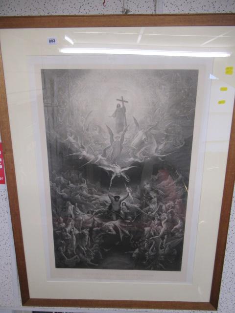 LARGE PRINT ENTITLED THE TRIUMPH OF CHRISTIANINTY OF PAGANISM Image