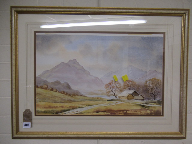 WATERCOLOUR OF CRUMMOCK WATER POSSIBLY BY JACK GREEN Image