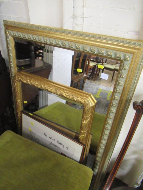 TWO MIRRORS AND AN EMBROIDERED WEST YORKSHIRE MAP Image