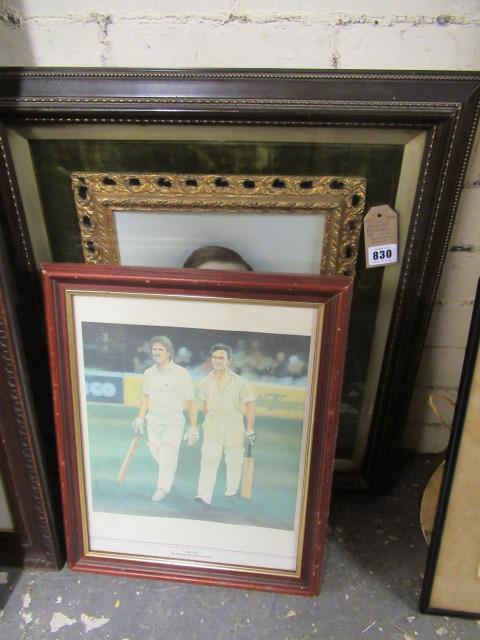 QUANTITY OF PICTURES INCLUDING IAN BOTHAM PRINT Image