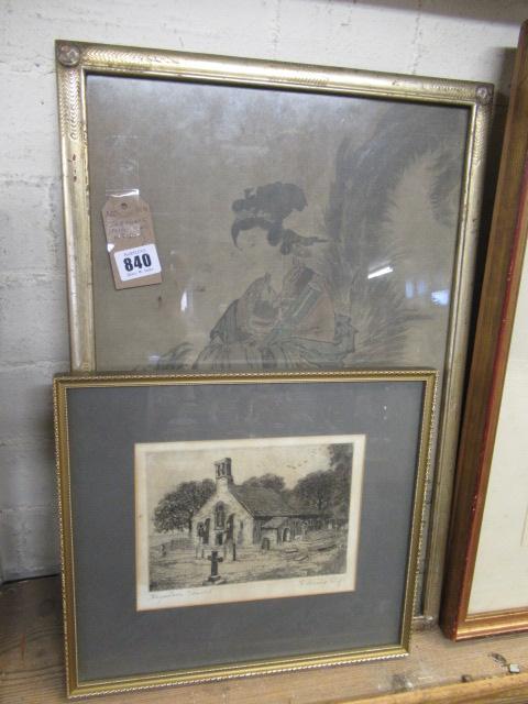 JAPANESE ETCHING AND AND A PRINT Image