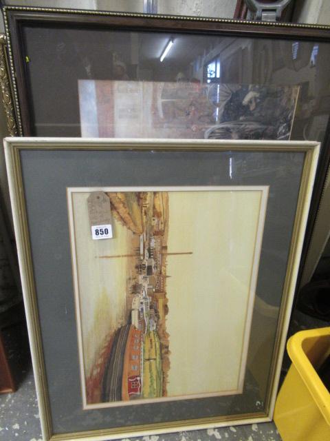 QUANTITY OF PICTURES INCLUDING WATERCOLOUR OF APPLEBY BRIDGE Image
