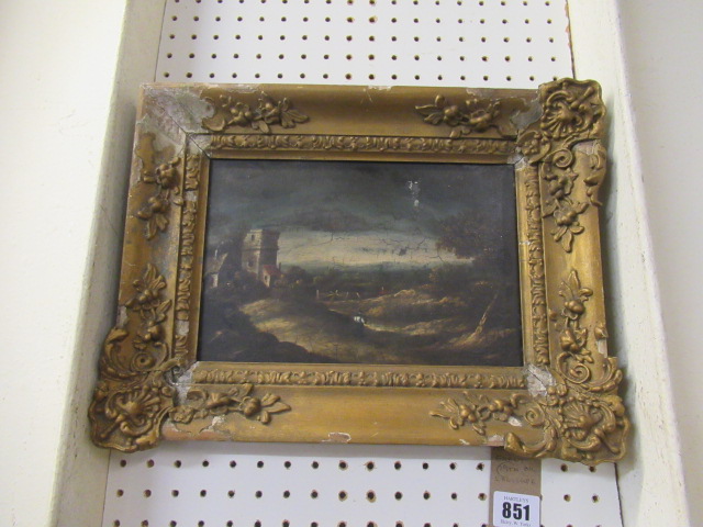 EARLY 19TH CENTURY OIL LANDSCAPE Image