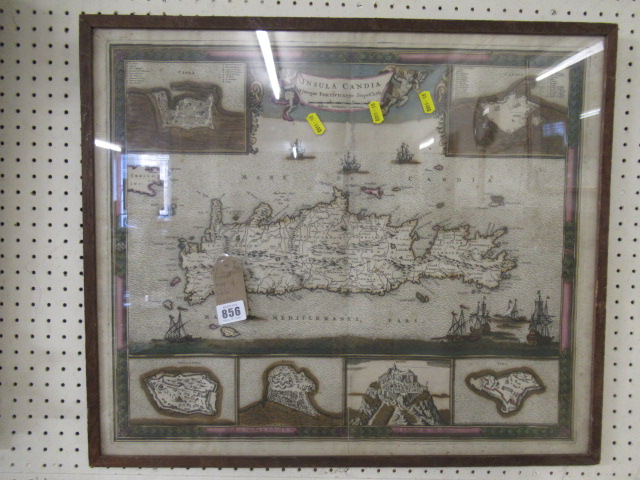 FRAMED MAP OF INSULA CANDIA Image