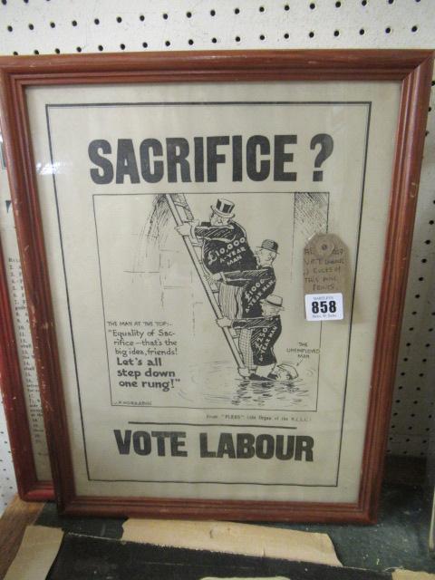 VOTE LABOUR AND RULES OF THE MILL PRINTS Image