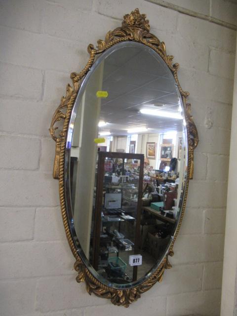 OVAL GILT FRAMED MIRROR Image