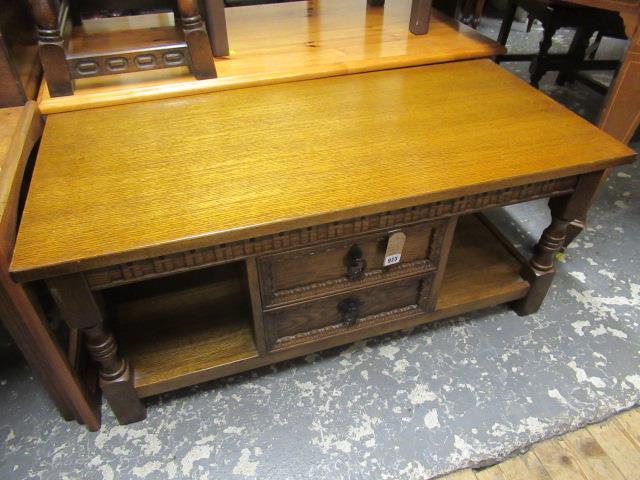 OAK TWO DRAWER COFFEE TABLE Image
