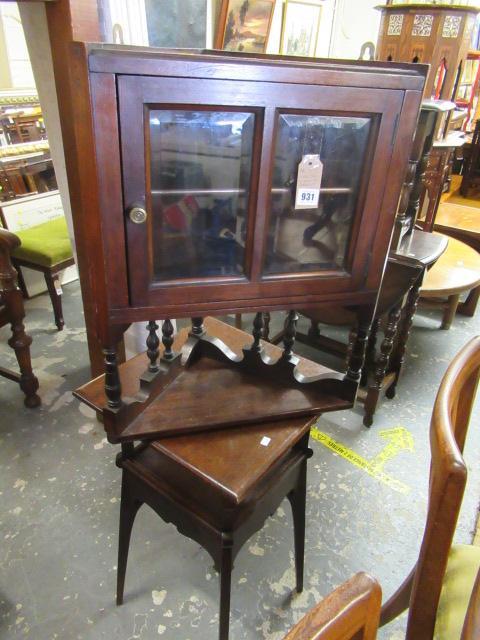 SMALL TABLE AND CORNER CABINET Image
