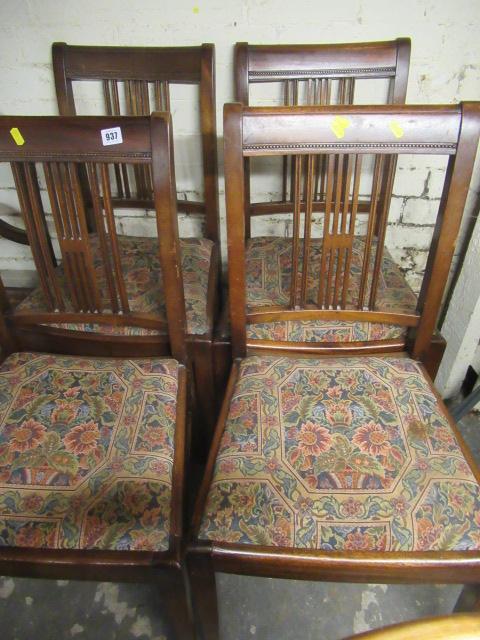 SET OF FOUR TAPESTRY SEATED CHAIRS Image