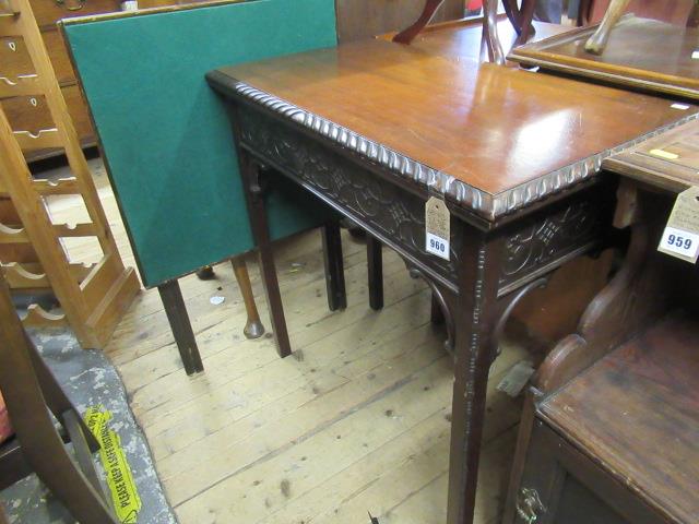 TILT TOP CARD TABLE AND A FOLDING CARD TABLE Image