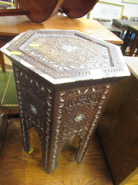 SMALL INLAID HEXAGONAL TABLE Image