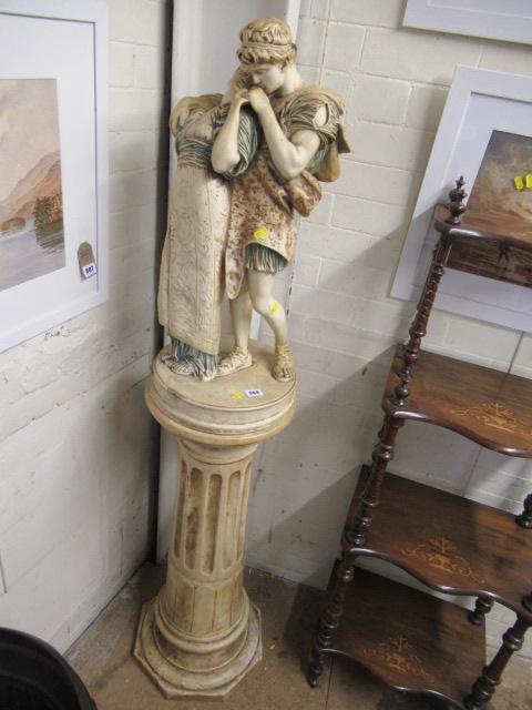 CERAMIC STATUE ON STAND Image
