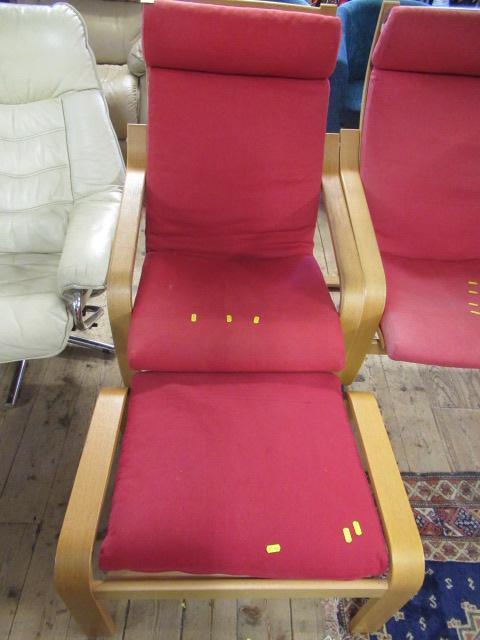 IKEA CHAIR AND FOOTSTOOL Image
