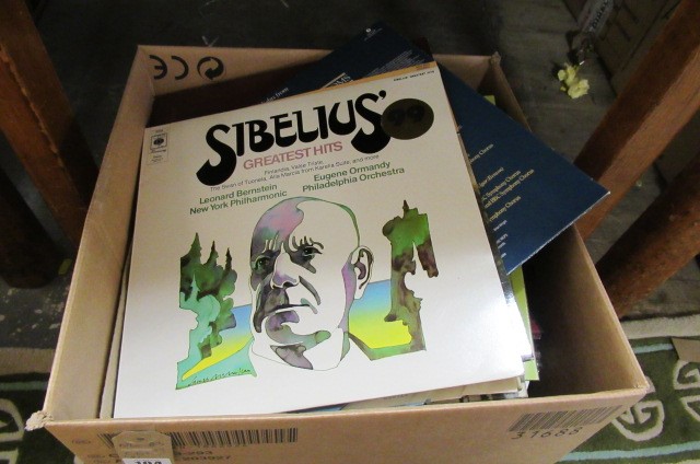 BOX OF CD'S AND LP RECORDS Image