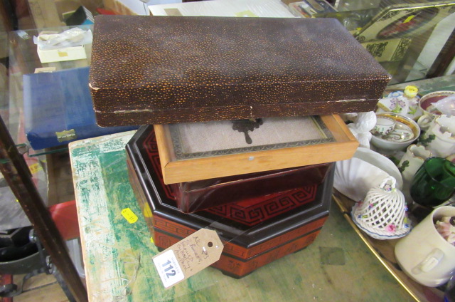 TWO BOXES     FRAMED BUTTERFLY AND ANOTHER Image