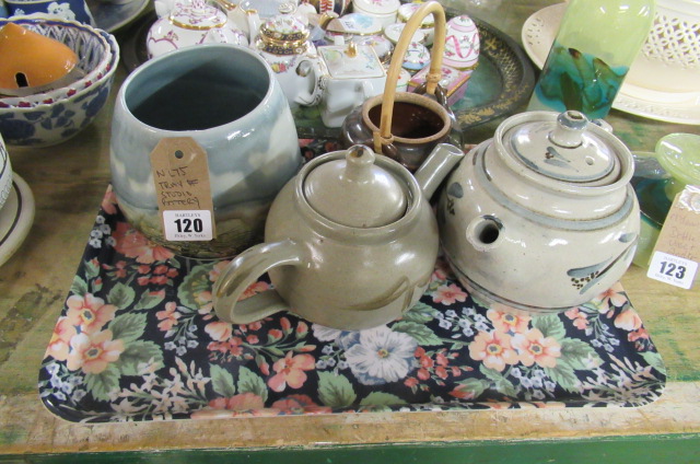 TRAY OF STUDIO POTTERY Image