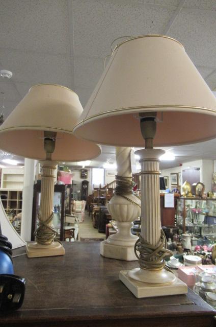 PAIR OF TABLE LAMPS AND ANOTHER Image