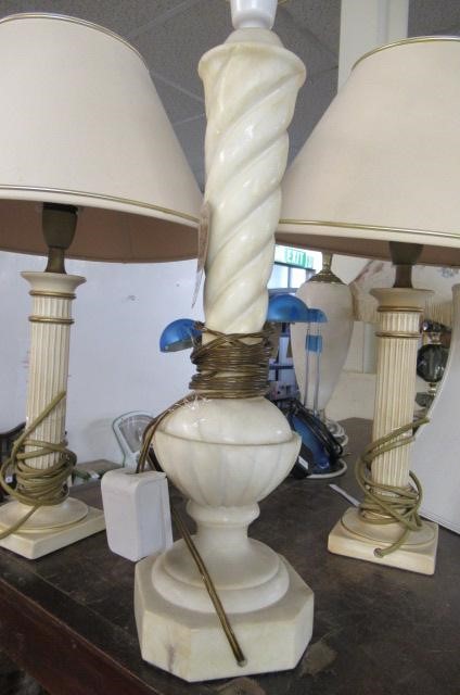 PAIR OF TABLE LAMPS AND ANOTHER Image