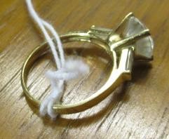 RING WITH FAUX STONE  STAMPED 585 Image