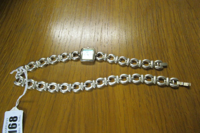 SILVER BRACELET AND MATCHING WATCH Image