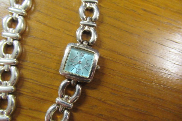 SILVER BRACELET AND MATCHING WATCH Image