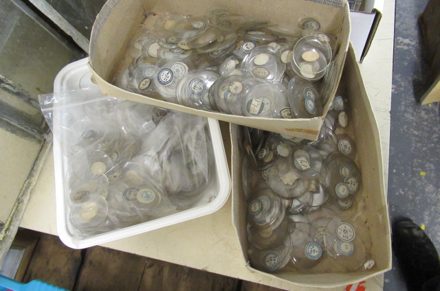 LARGE QUANTITY OF POCKET WATCH LENSES Image