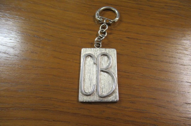 SILVER INGOT KEYRING STAMPED CB Image