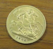 1900 GOLD HALF SOVEREIGN Image