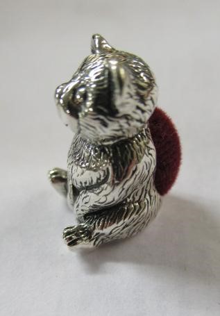 SILVER TEDDY BEAR PIN CUSHION Image