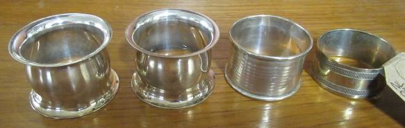 SILVER NAPKIN RING AND THREE OTHERS Image