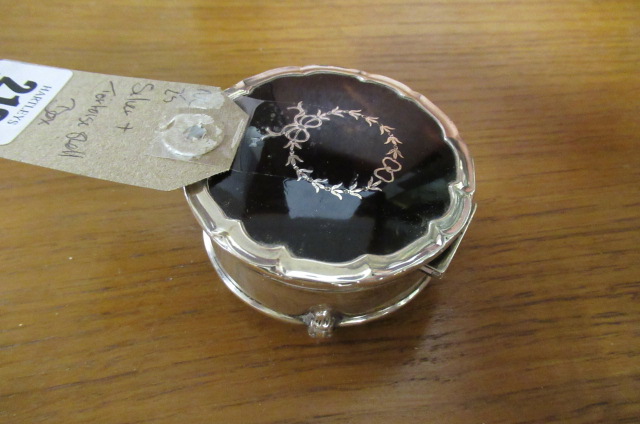 SILVER AND TORTOISESHELL BOX Image