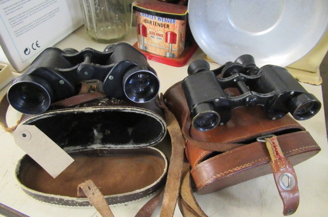 TWO PAIRS OF CASED BINOCULARS Image