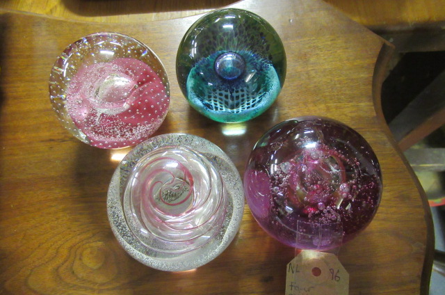 FOUR CAITHNESS GLASS PAPERWEIGHTS Image