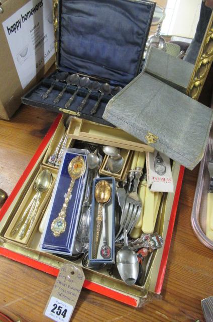 CASED FLATWARE AND SOUVENIR SPOONS Image