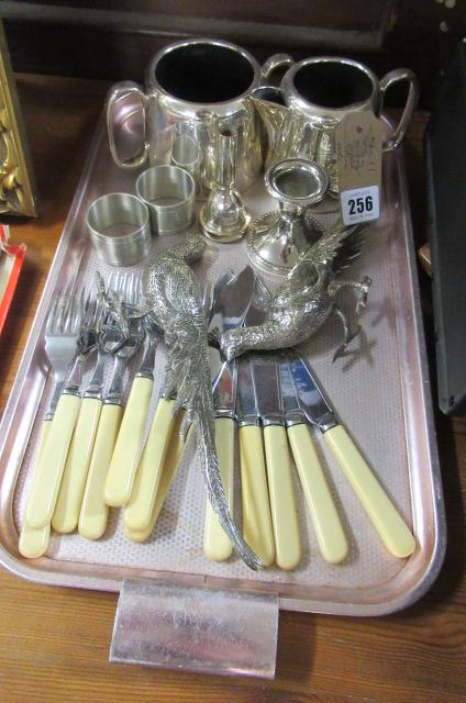 TRAY OF SILVER PLATED ITEMS ETC Image
