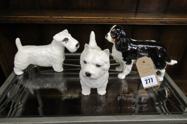 THREE BESWICK DOGS Image
