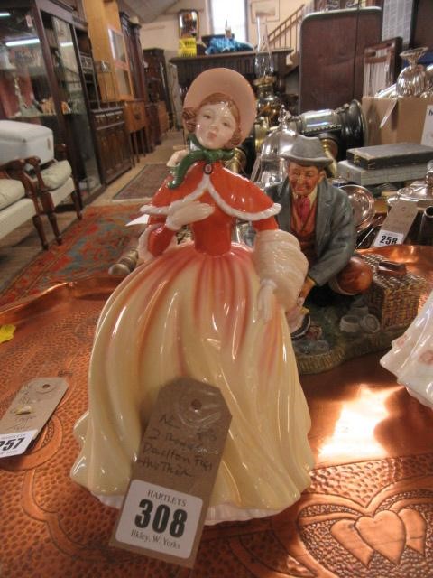 TWO ROYAL DOULTON FIGURES AND ANOTHER Image