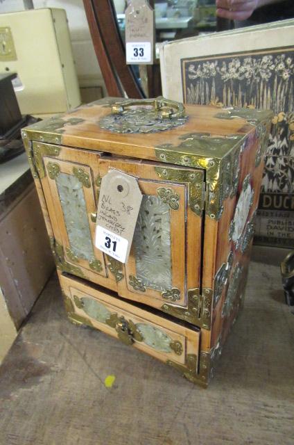 BRASS INLAID JEWELLERY CHEST Image