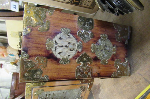 BRASS INLAID JEWELLERY CHEST Image