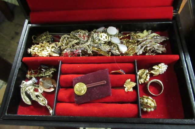 TWO BOXES OF COSTUME JEWELLERY Image