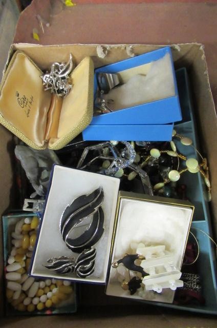 TWO BOXES OF COSTUME JEWELLERY Image