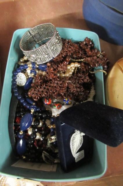 TWO BOXES OF COSTUME JEWELLERY Image