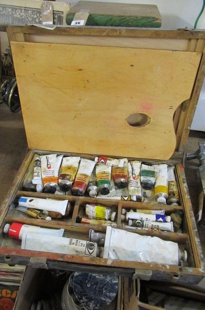 BOX OF OIL PAINTS Image