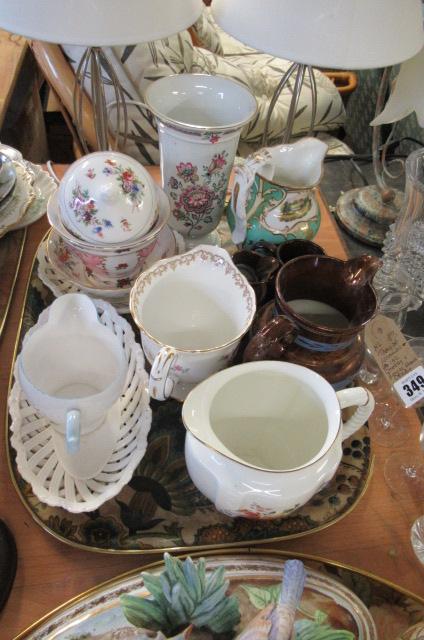 TRAY OF SHELLEY AND ROYAL CROWN DERBY AND OTHER CHINA Image