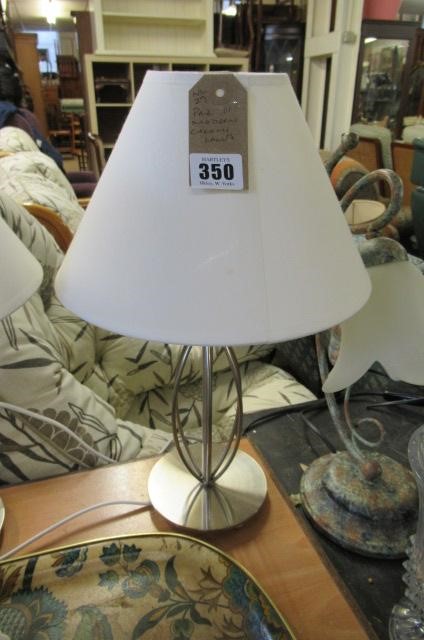 PAIR OF MODERN CHROME LAMPS Image