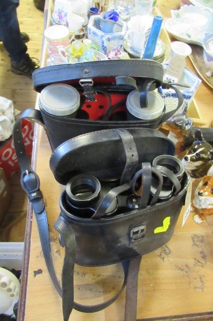 TWO PAIRS OF CASED BINOCULARS Image