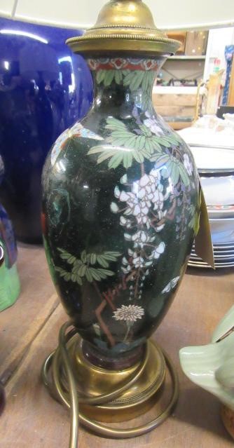 CLOISONNE LAMP AND SHADE Image
