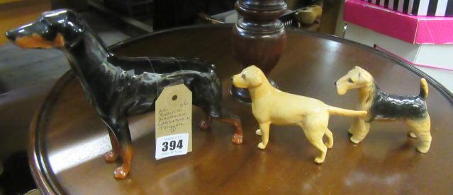 BESWICK DOBERMAN    LABRADOR AND TERRIER Image