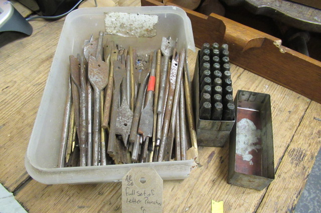 FULL SET OF LETTER PUNCHES AND FLAT BITS Image