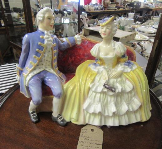 ROYAL DOULTON FIGURE GROUP ON SETTEE Image